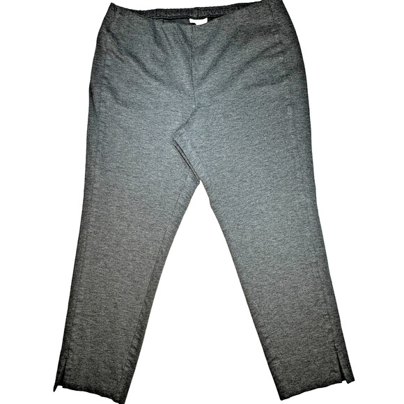 J. Jill Pants - J.Jill Pants Womens Large Grey Ponte Slim Leg Stretch Rayon Blend Slacks Career
